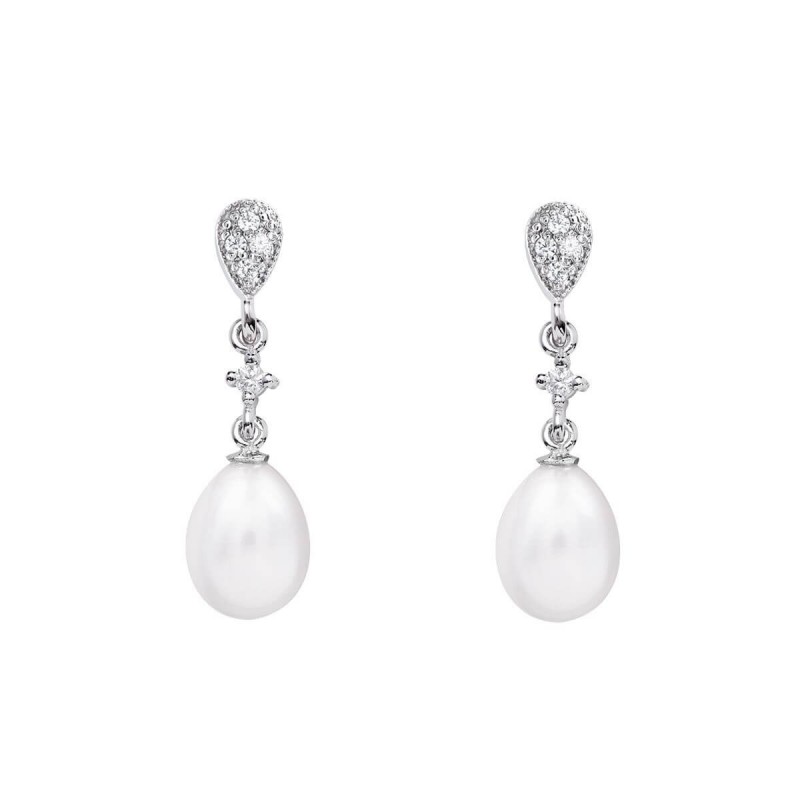 Pendientes con perla blanca de oro 18k lágrima 79B0201TE1|Argyor Tipo de piedra Topacio