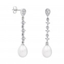 Pendientes de novia en plata y topacios con perlas (79B0203TE1) 2
