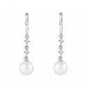 Pendientes para novia en plata y topacios con perlas (79B0302TD1) 1