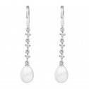 Pendientes de novia en plata y topacios con perlas (79B0303TE1) 1