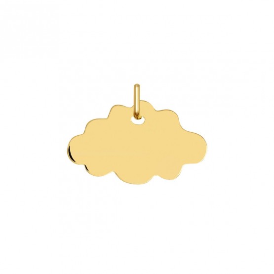Colgante de plata bañada en oro con forma de nube (248400099D)