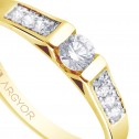 Anillo de compromiso 9 diamantes talla brillante 0.28ct (74A0033)