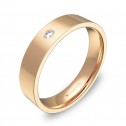 Alianza de boda 4,5mm oro rosa pulido con diamante B0145P1BR