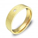Alianza de boda 5,0mm en oro amarillo hielo con diamante B0150H1BA