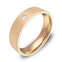 Alianza de boda oro rosa 5,0mm rayada con diamante B0150T1BR