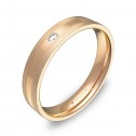 Alianza de boda 4mm oro rosa combinado con diamante C1540C1BR