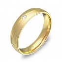 Alianza de boda con ranuras en oro combinado 1 diamante C1945C1BA