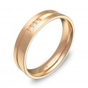 Alianza de boda 4,5mm en oro rosa combinado con diamantes C2445C3BR