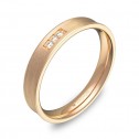 Alianza de boda cóncava 3,5mm en oro rosa con diamantes C3035S3BR