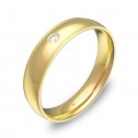 Alianza de boda con biseles en oro amarillo con diamante C3145P1BA