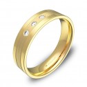 Alianza de boda con ranuras 5mm oro combinado con diamantes C3450C3BA