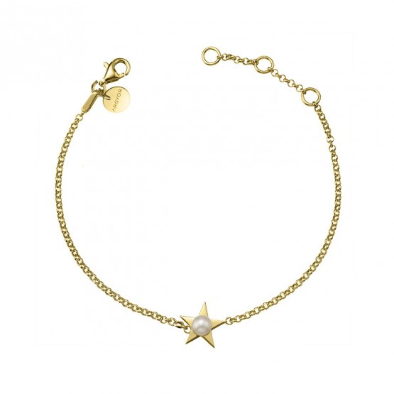 Pulsera de plata bañada en oro Estrella con Perla (4A8307302)