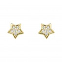 Pendientes Estrella diamantes y oro (76APE005)
