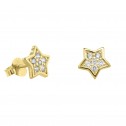 Pendientes Estrella diamantes y oro (76APE005)
