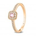 Anillo de oro con zafiro rosa y 28 diamantes ARGYOR ref. 74R0091ZR