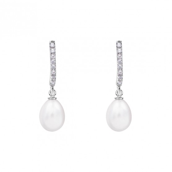 Pendientes de novia de oro blanco de18k con perlas (79B0500TE1) 1