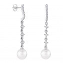 Pendientes de novia en plata y topacios con perlas (79B0503TD1) 2