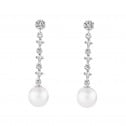 Pendientes de novia en plata y topacios con perlas (79B0603TD1) 1