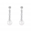 Pendientes de novia plata con topacio y perlas (79B0606TD1) 1