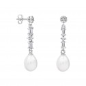 Pendientes de novia plata con topacio y perlas (79B0606TE1) 2